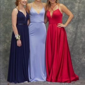 Raspberry prom dress